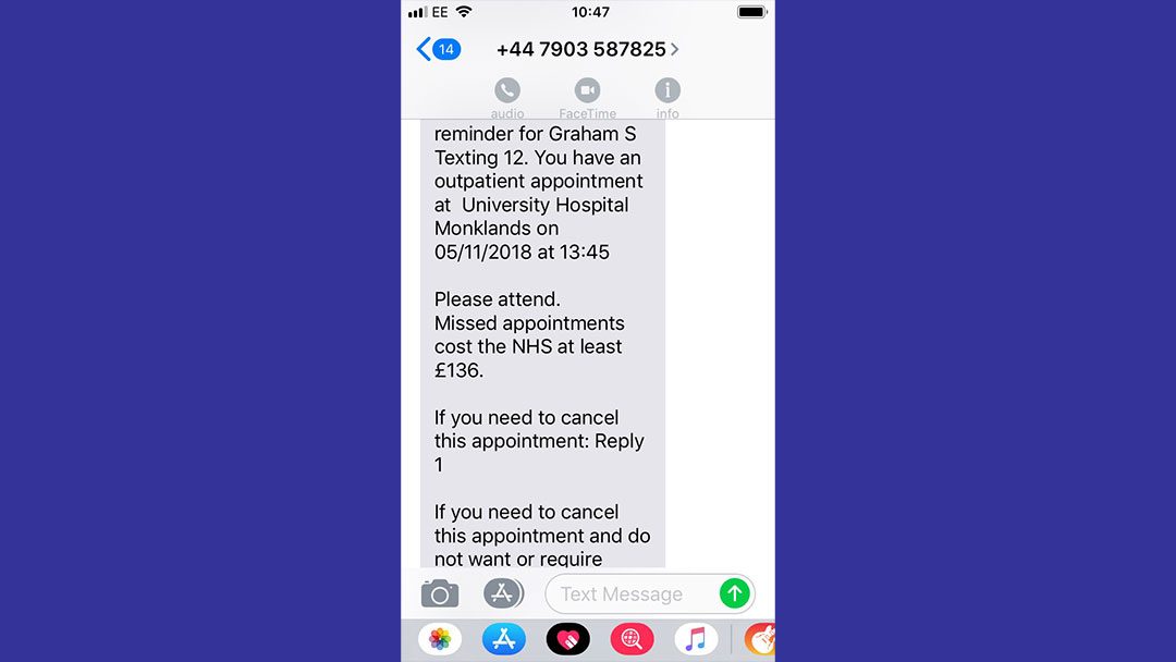 NHS Lanarkshire trials new text reminder service