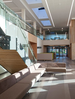 interior photo of the Lanarkshire Beatson building