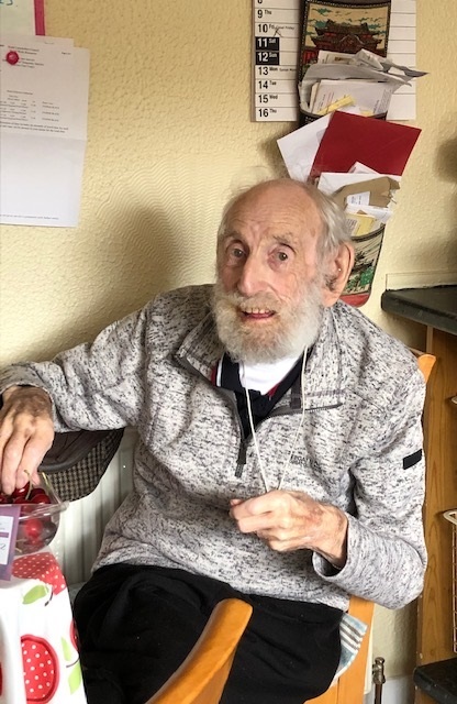 Image of patient named Alex recovering at home
