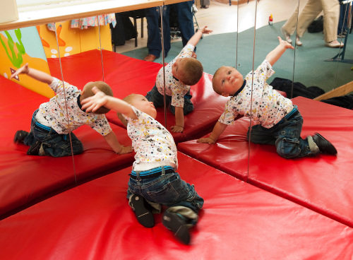 Child playing at assessment centre