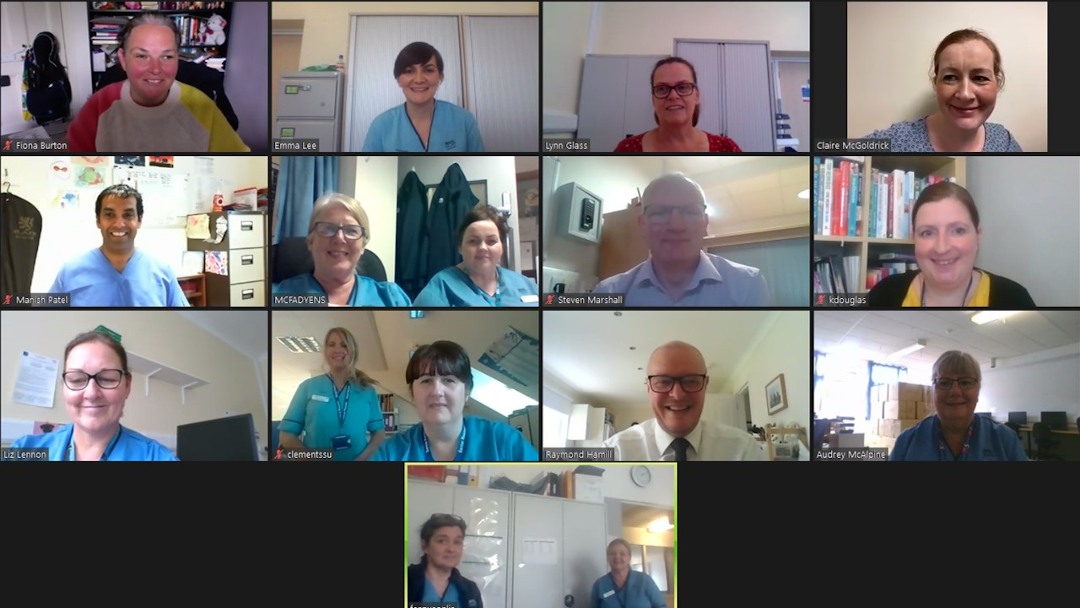 Zoom image of the team of NHS Lanarkshire health professionals who took part in the Oxford RECOVERY Trial