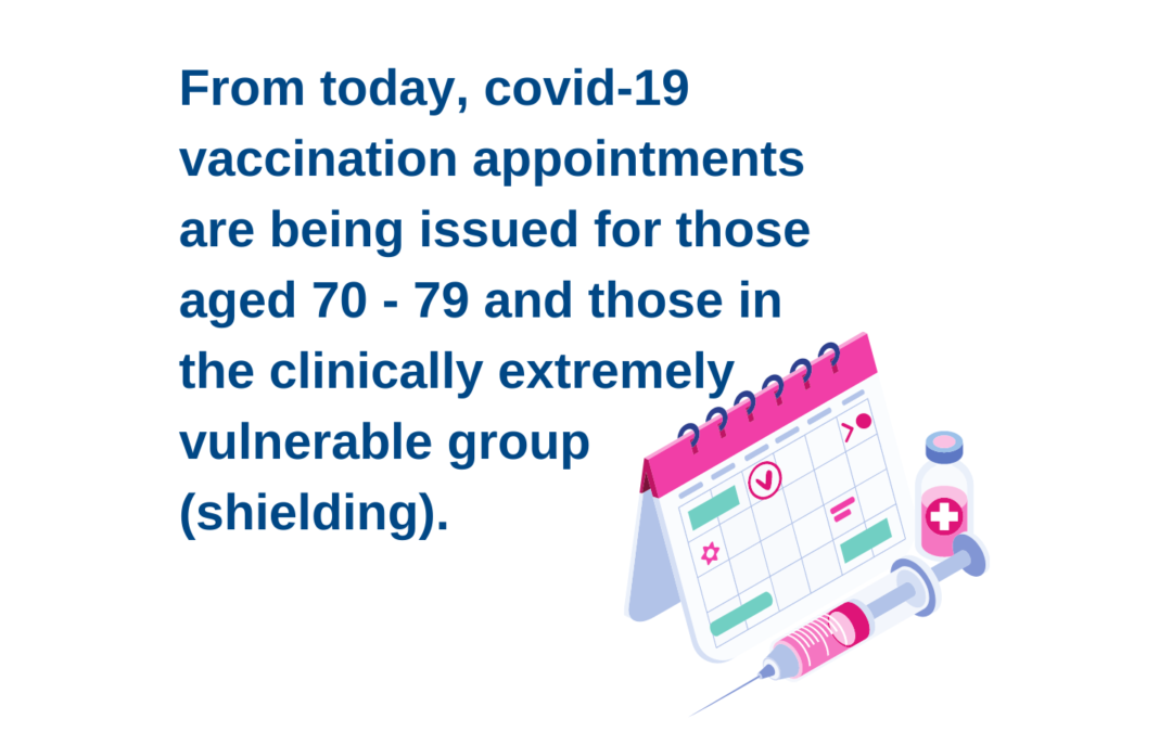 NHS Lanarkshire moves to next priority groups for the covid-19 vaccine