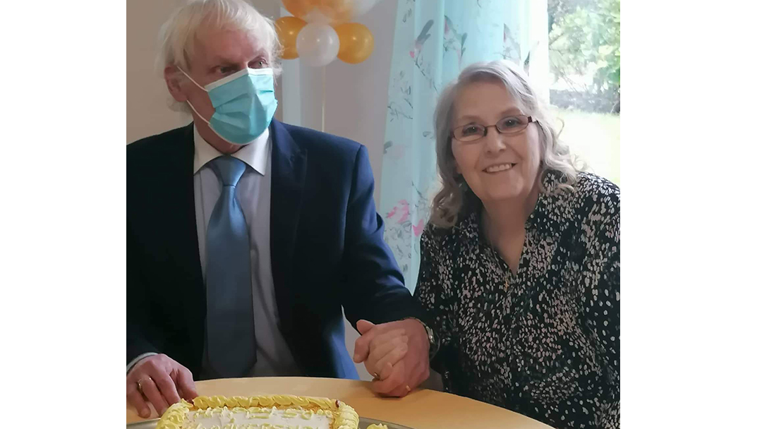 John and Sandra celebrating anniversary