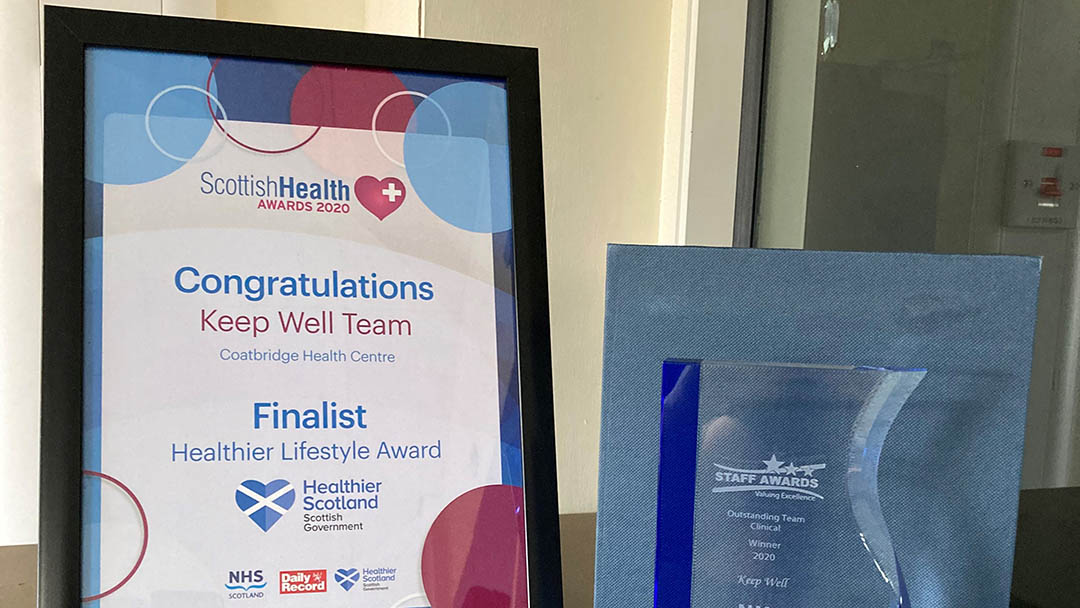 Keep Well team scoop award for outstanding team at Staff Awards ceremony