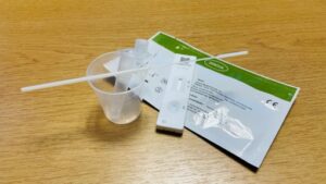 Image of lateral flow device testing kit