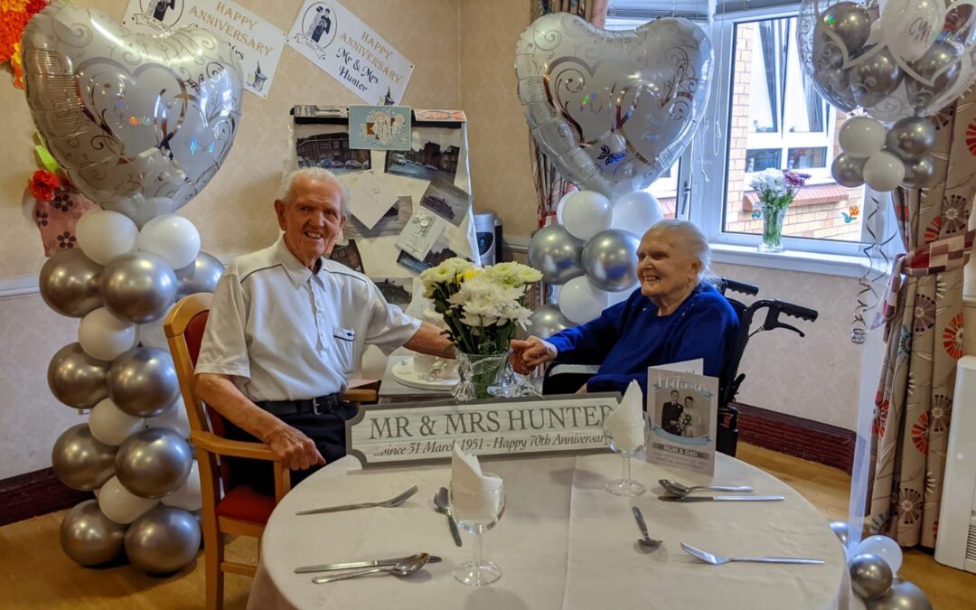 Care home’s platinum pair reflect on 70 years of love and happiness