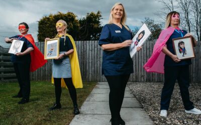 Wonder woman Lynn paints tribute to care home caped crusaders