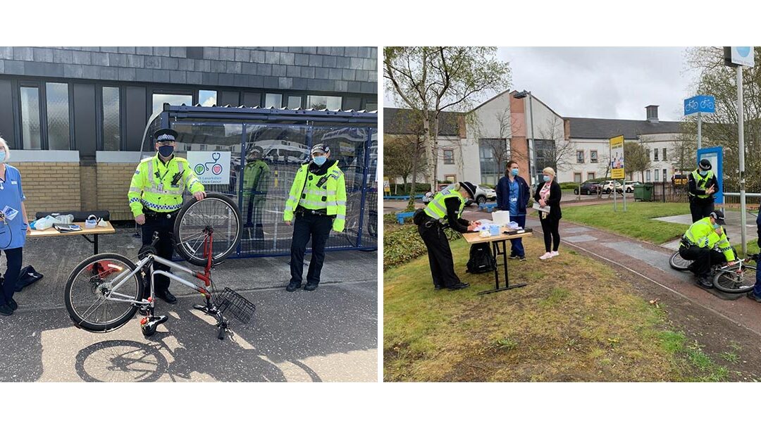 Security kits fitted on NHS Lanarkshire staff bikes