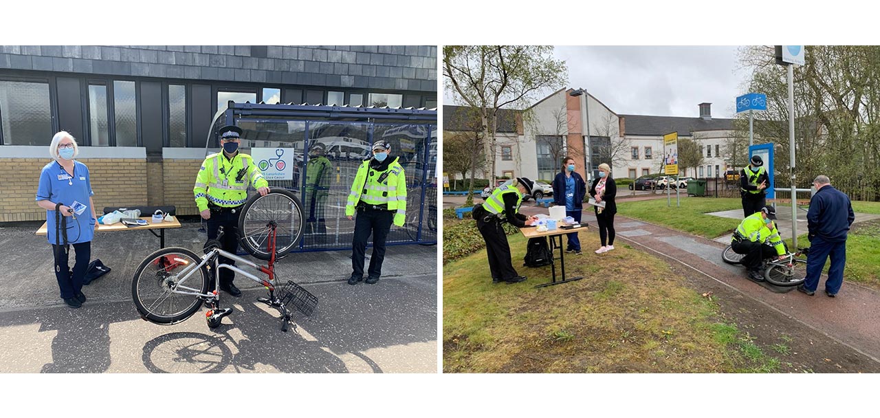 Photos of Police event at both hospital sites