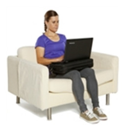 person sitting correctly on a chair
