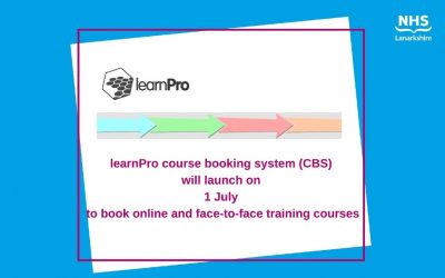 learnPro course booking system (CBS) goes live 1 July