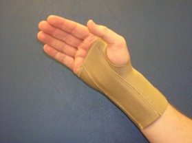 wrist splint with metal bar