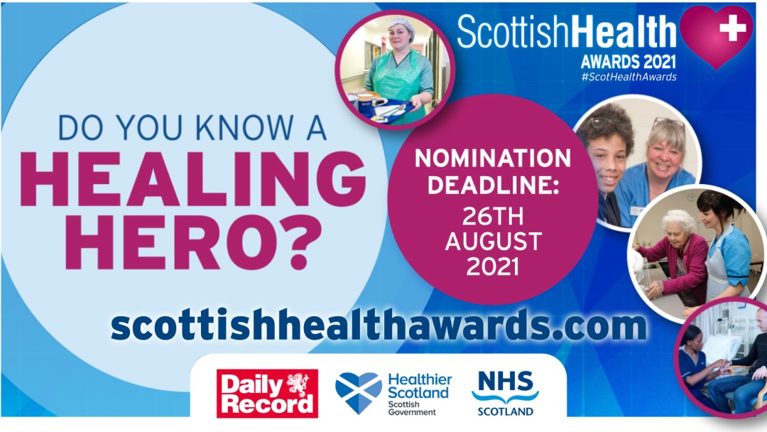 Poster advertising Scottish Health Awards