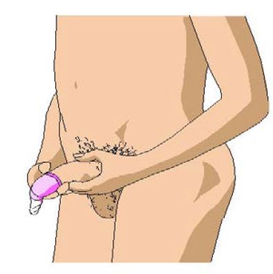 person removing a condom