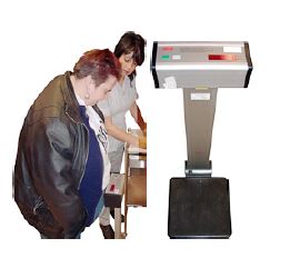 person on scales