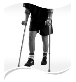 A person using crutches