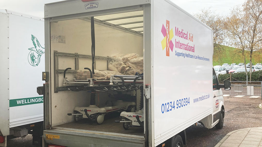 Med Aid Van with equipment within