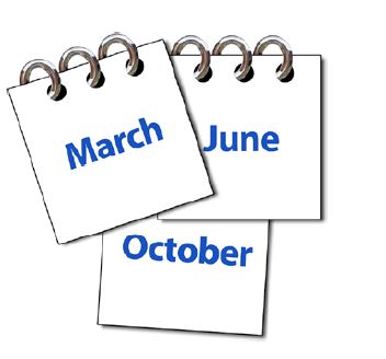 calendar showing months