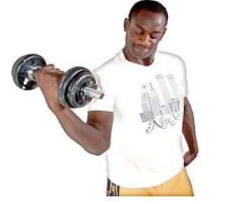 person lifting weights