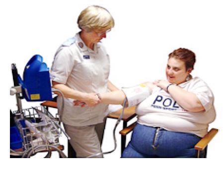 nurse taking blood pressure