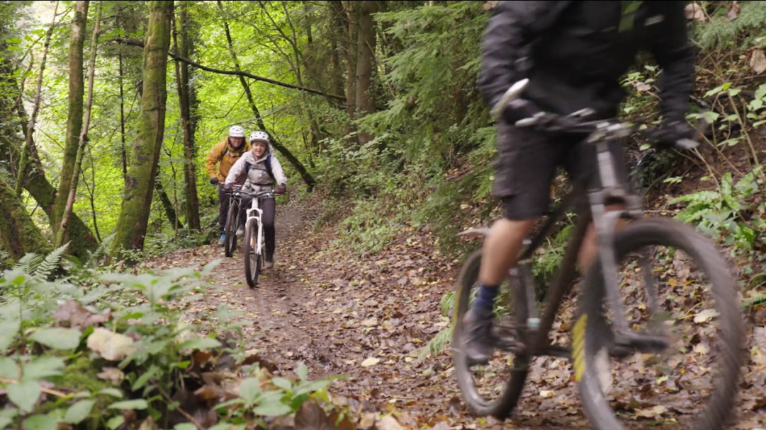 cyclists on their mountain bikes