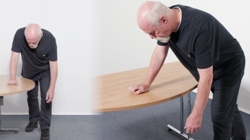 man showing exercises for Frozen shoulder