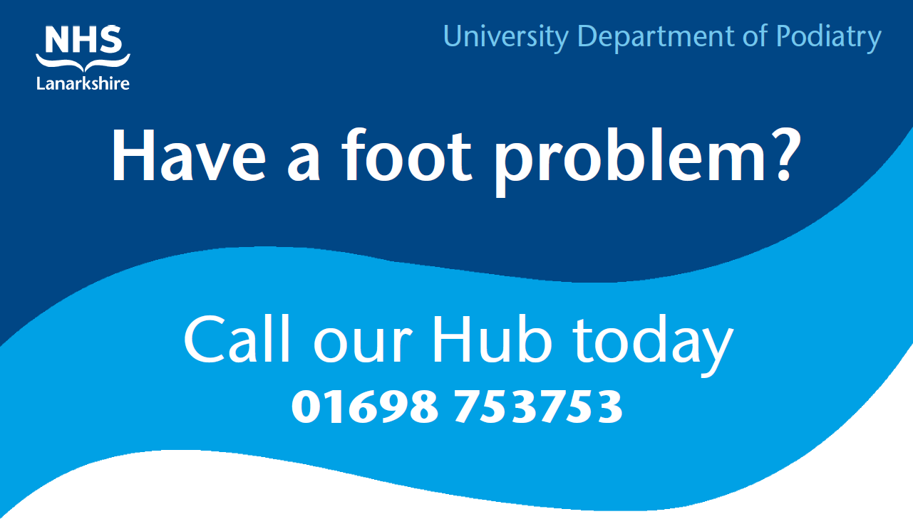 Podiatry hub telephone details 01698 753753