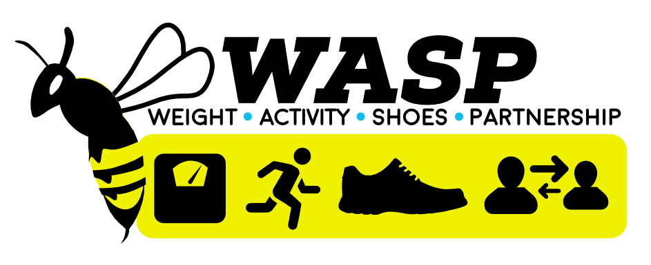 image of a wasp, an acronym for weight, activity, shoes and partnership
