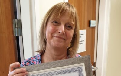 Congratulations go to Christine Brown on her retirement