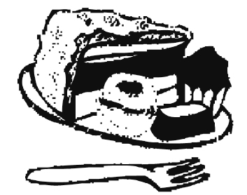 Illustration of a cake and fork.