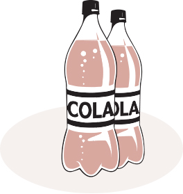 Cola Illustration of bottles of cola.