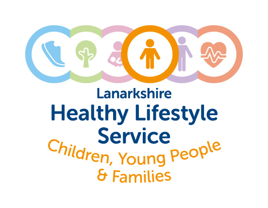 Lanarkshire weight management service - children, young people and families healthy lifestyle logo