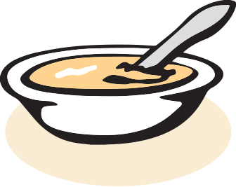 Illustration of a bowl of soup.