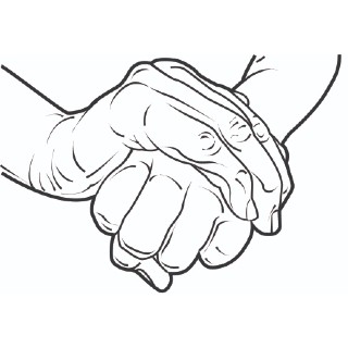 Hand clutching other hand exercise