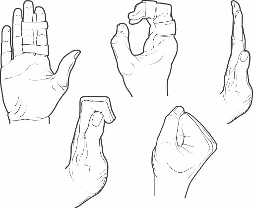 Hand exercises for strapped fingers