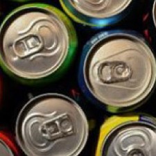 cans of fizzy drinks and energy juice