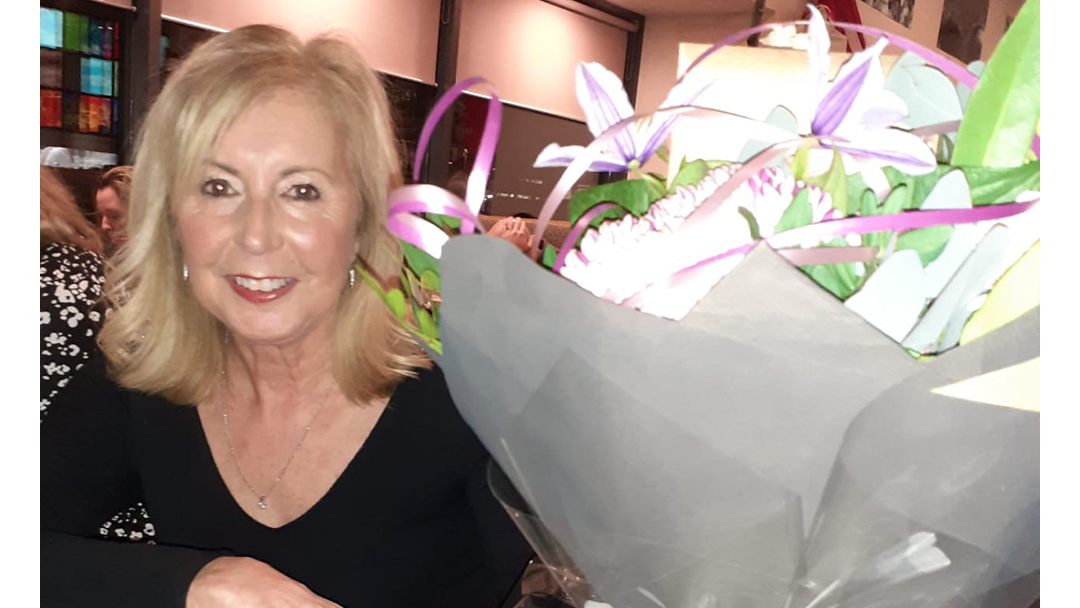 Celine Robertson at retirement dinner