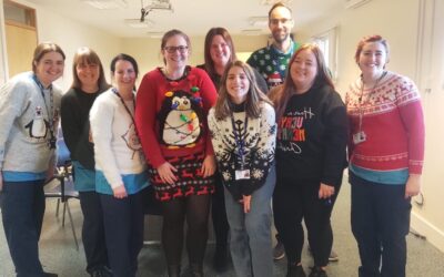 Covid rehab team get their Christmas jumpers on