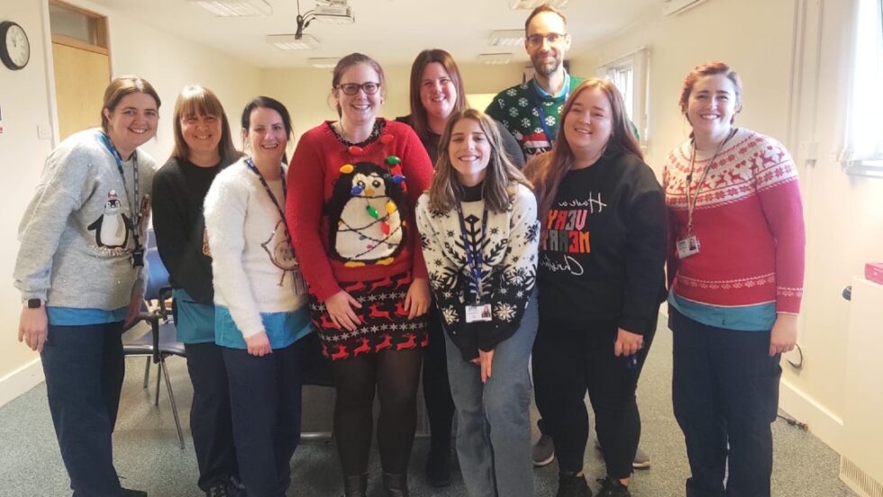 Covid rehab team get their Christmas jumpers on NHS Lanarkshire