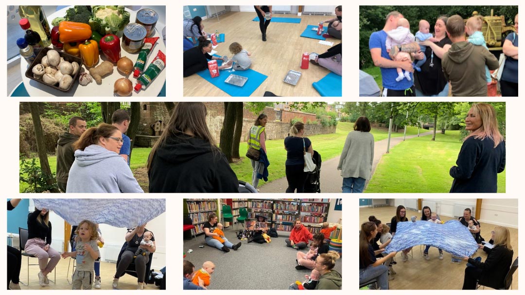 Collage of photos from Little n Lively classes