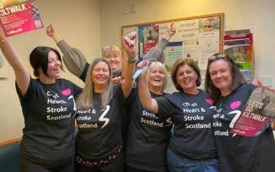 Staff at Silverbank surgery take on Kiltwalk in memory of colleague