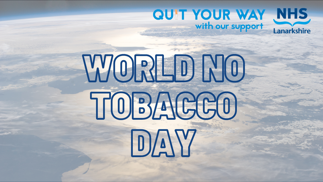 world with 'World No Tobacco Day' written on it