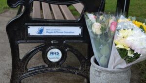 close up image of organ donation bench