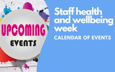 Line up of events for Staff Health and Wellbeing Week