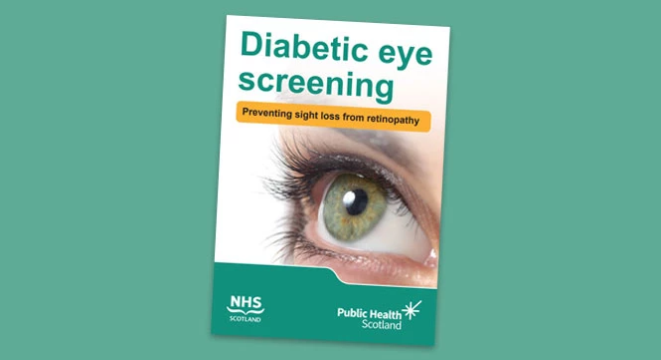Image of a diabetic eye screening patient information leaflet