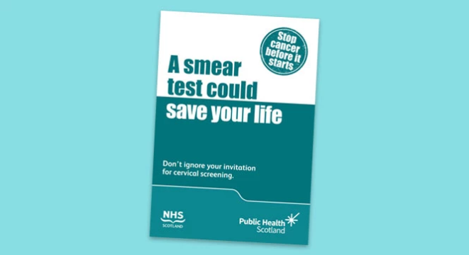 Image of a cervical screening patient information leaflet