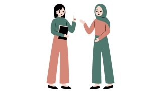 2 people talking (image 1) People talking