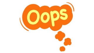 Oops (image 7) the word "Oops"