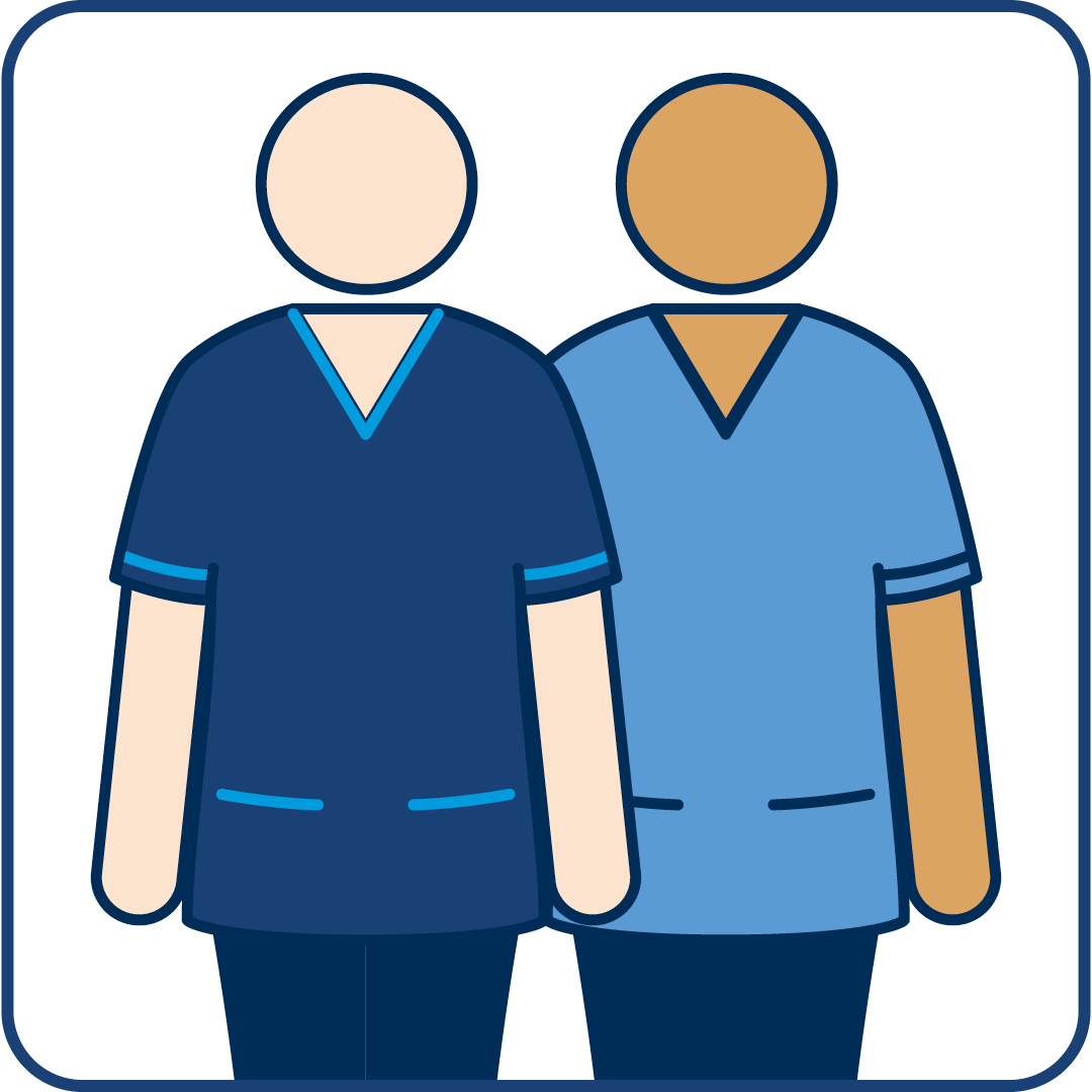Senior and charge nurses<br />
Our uniforms<br />
Senior nurses:<br />
• Navy blue tunic<br />
• Navy Blue Trousers<br />
Charge nurses:<br />
• Sky blue tunic<br />
• Navy blue trousers<br />
Our role<br />
We manage the day-to-day<br />
running of the Emergency<br />
Department and our staff.