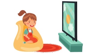 Image 9 girl watching television